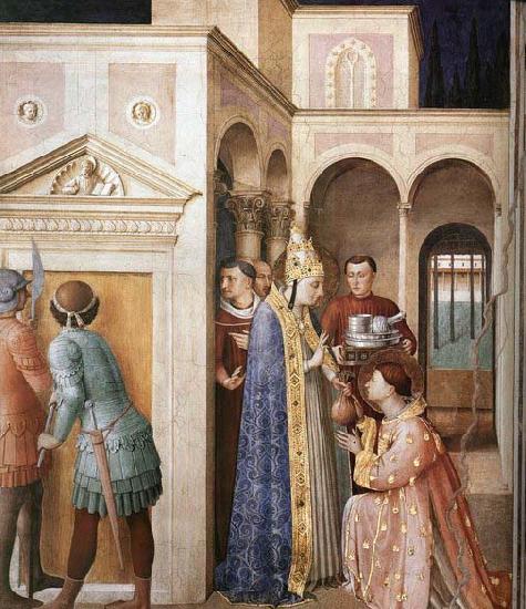 ANGELICO  Fra St Lawrence Receives the Treasures of the Church oil painting image